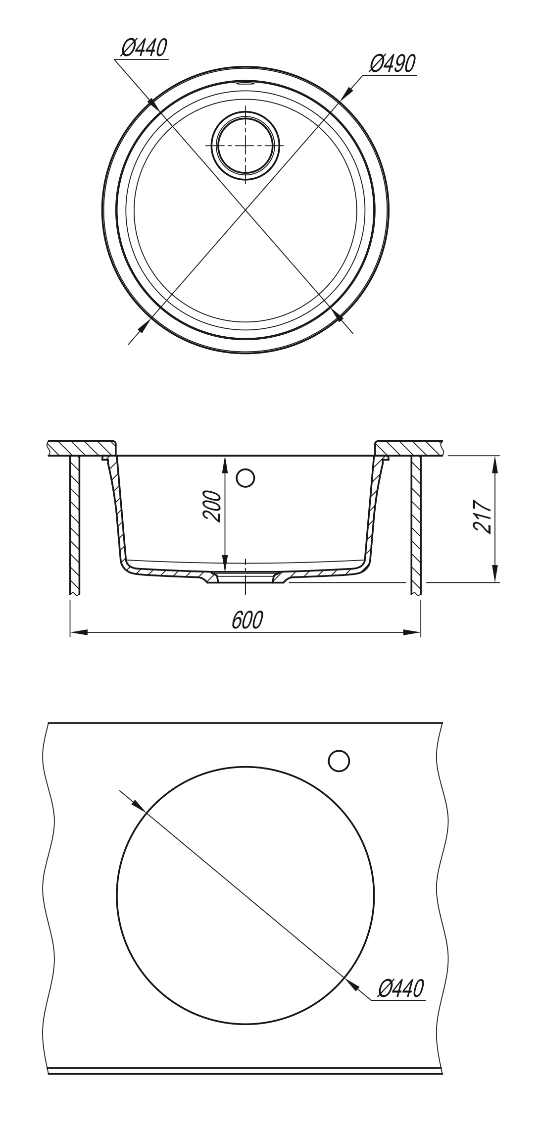 картинка Мойка для кухни Florentina ВЕГА ЗЕРО 
