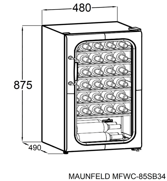 картинка Винный шкаф Maunfeld MFWC-85SB34 