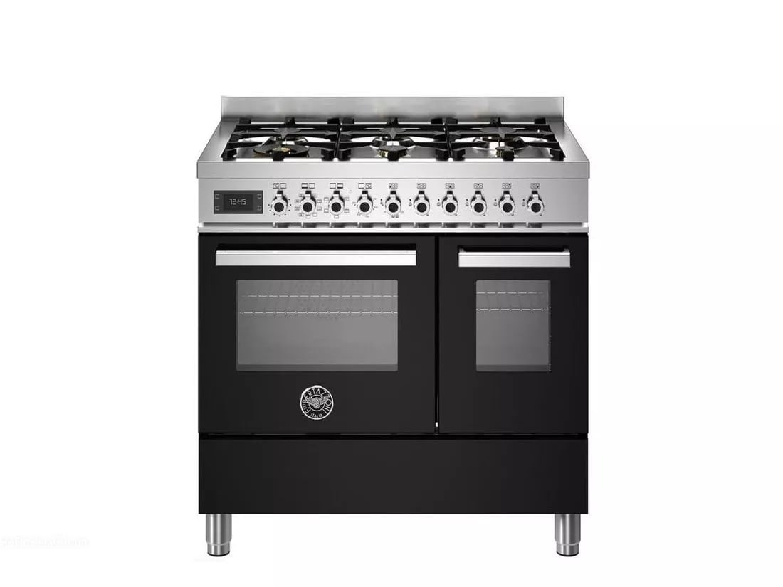 картинка Комбинированная кухонная плита Bertazzoni PRO96L2ENET чёрная  картинка Комбинированная кухонная плита Bertazzoni PRO96L2ENET чёрная