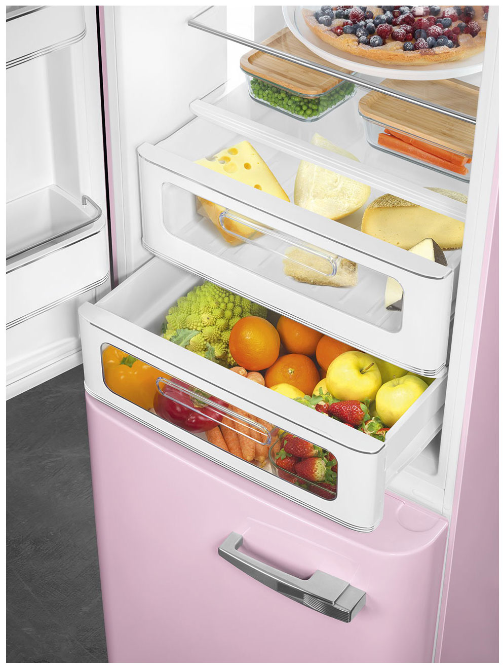 картинка Отдельностоящий холодильник Smeg FAB32LPK5  картинка Отдельностоящий холодильник Smeg FAB32LPK5