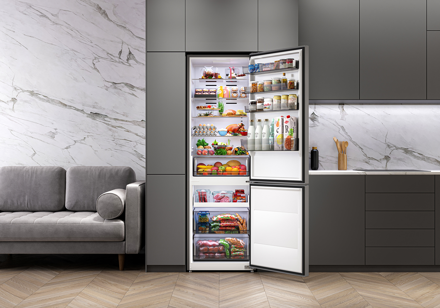 картинка Отдельностоящий холодильник Lex LKB201GrGIDMax 