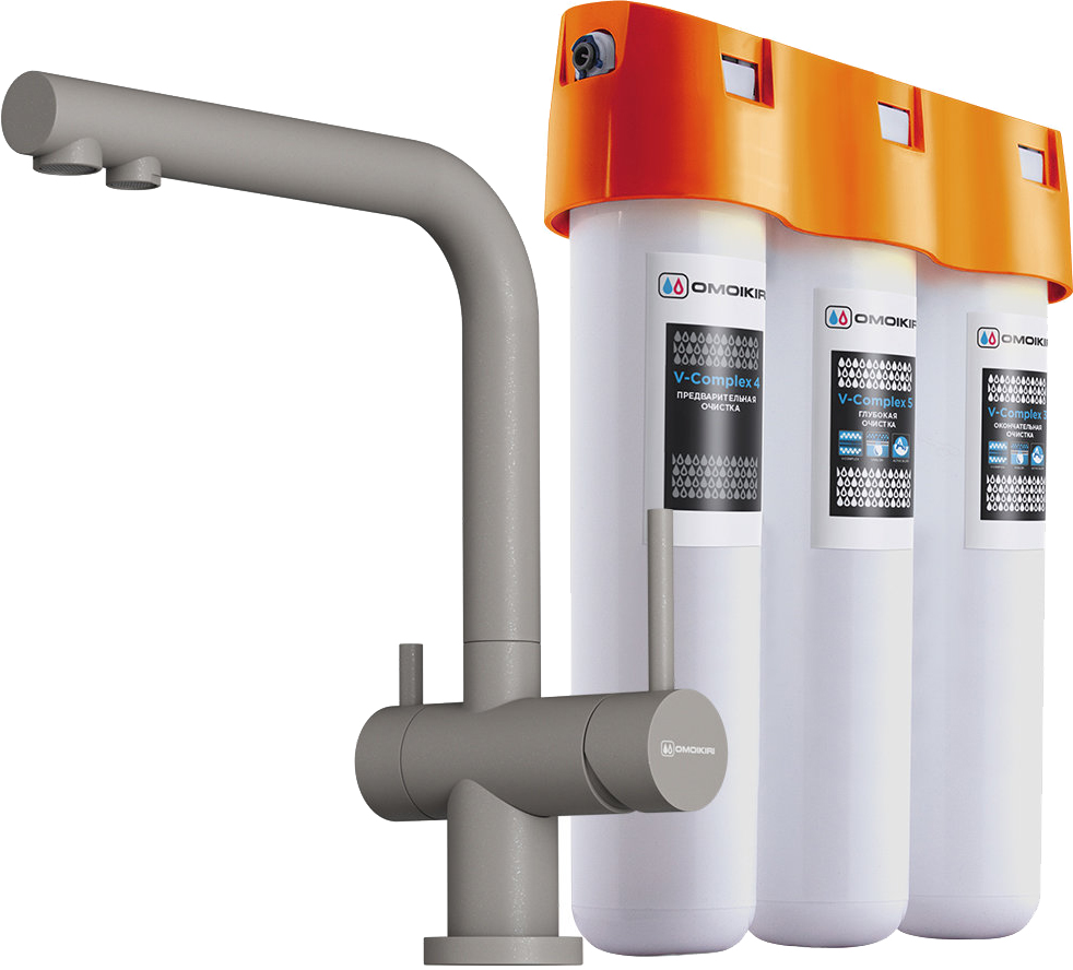 картинка Смеситель  Omoikiri PURE DROP LITE + NAGANO-P  картинка Смеситель  Omoikiri PURE DROP LITE + NAGANO-P