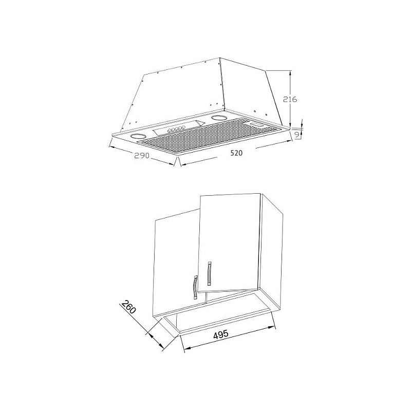 картинка Кухонная вытяжка Korting KHI 6530 W  картинка Кухонная вытяжка Korting KHI 6530 W
