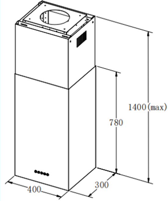 картинка Кухонная вытяжка Weissgauff Box 1400 Island BL 