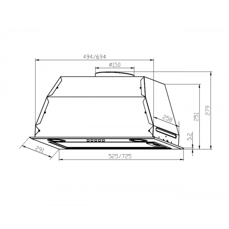 картинка Кухонная вытяжка Lex GS BLOC P 600 BLACK 