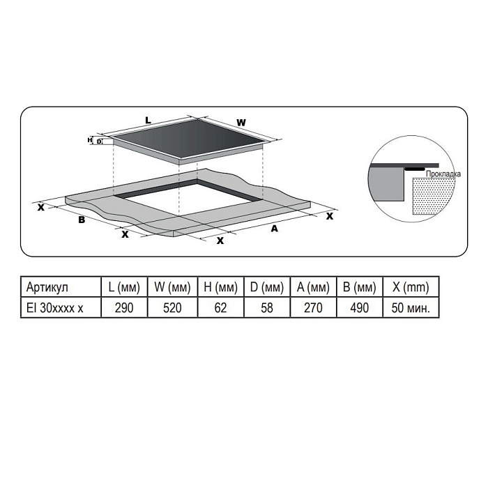 картинка Варочная панель Evelux EI 3020 
