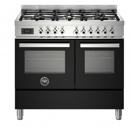 картинка Комбинированная кухонная плита Bertazzoni PRO106L2ENET чёрная  картинка Комбинированная кухонная плита Bertazzoni PRO106L2ENET чёрная