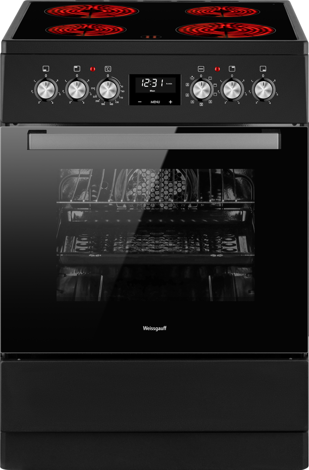 картинка Электрическая кухонная плита Weissgauff WES E12V15 BE 