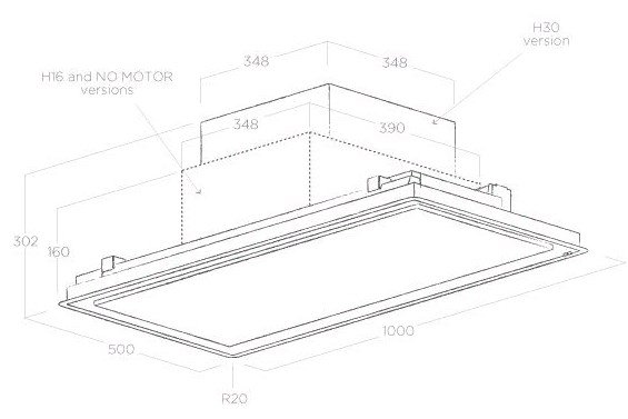 картинка Кухонная вытяжка Elica ILLUSION H30 WH/A/100 