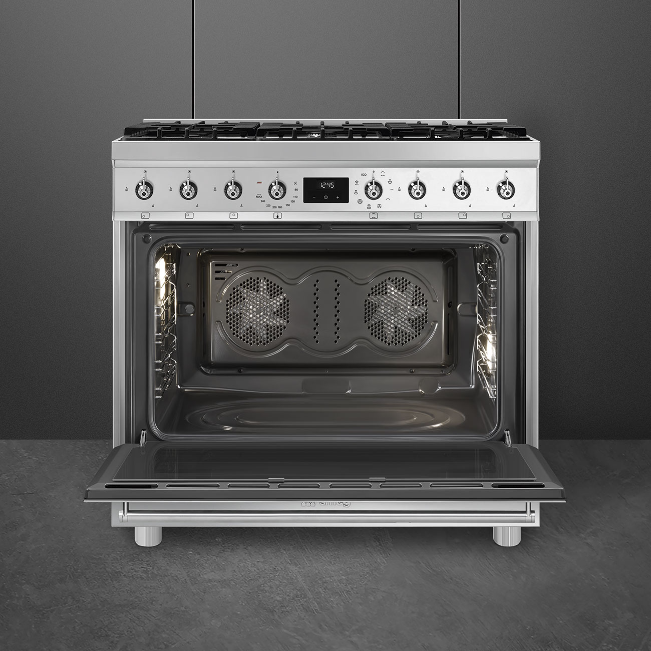 картинка Комбинированная кухонная плита Smeg C9GMX2  картинка Комбинированная кухонная плита Smeg C9GMX2