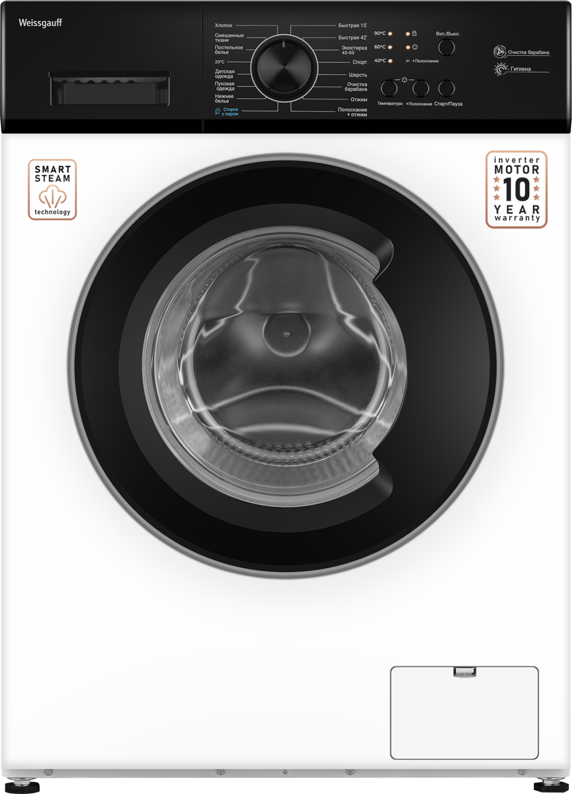 картинка Стиральная машина с паром Weissgauff WM 4506 LED 
