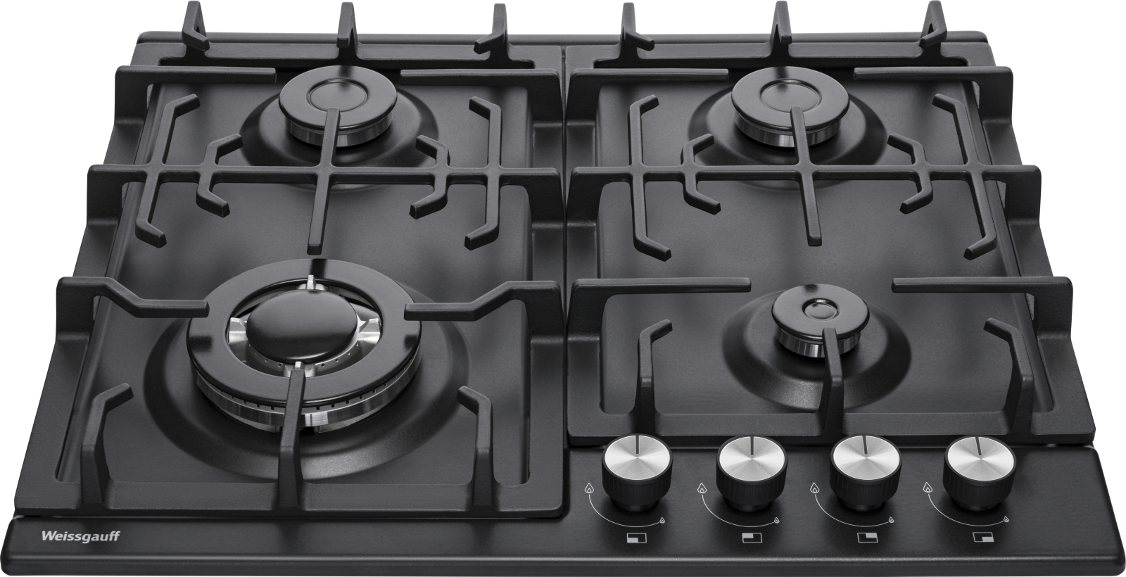 картинка Газовая варочная панель Weissgauff HGG 641 BEB черный 