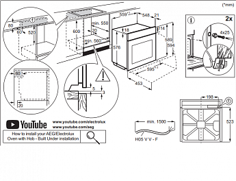 картинка Электрический духовой шкаф Aeg NBU5A21SB черный  