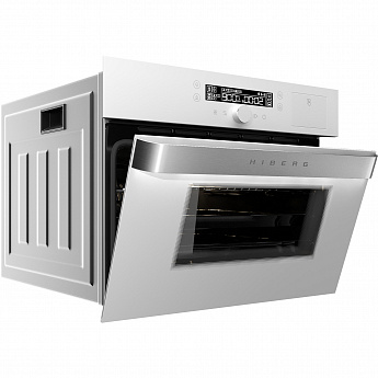 картинка Электрический духовой шкаф с функцией пароварки и СВЧ Hiberg MS-VM 5115 W SMART  картинка Электрический духовой шкаф с функцией пароварки и СВЧ Hiberg MS-VM 5115 W SMART