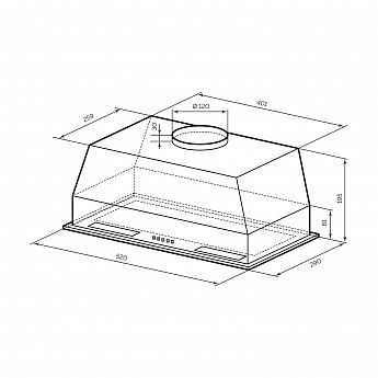 картинка Кухонная вытяжка Lex HYPER 600 LIGHT BL черная  картинка Кухонная вытяжка Lex HYPER 600 LIGHT BL черная