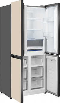 картинка Полувстраиваемый холодильник Weissgauff WCD 450 BEG NoFrost Inverter 