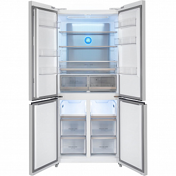 картинка Полувстраиваемый холодильник Hiberg RFQ-600DX NFGW inverter белый 