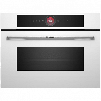 картинка Электрический духовой шкаф с функцией СВЧ Bosch CMG7241W1 белый 