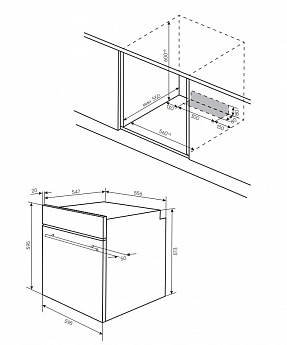 картинка Электрический духовой шкаф Kuppersberg HO 608 Black Glass 