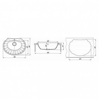 картинка Кухонная мойка Florentina Гребешок жасмин 