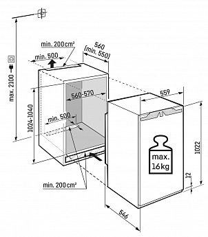 картинка Встраиваемый холодильник Liebherr IRD 4020 