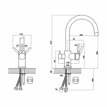 картинка Смеситель Florentina КЛИО FL Ультра 