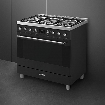 картинка Комбинированная кухонная плита Smeg C9GMMB2  картинка Комбинированная кухонная плита Smeg C9GMMB2