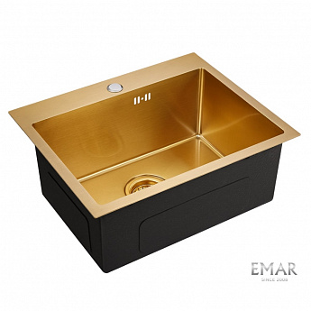 картинка Мойка для кухни Emar EMB-115 PVD Nano Golden  картинка Мойка для кухни Emar EMB-115 PVD Nano Golden