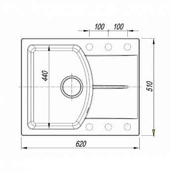 картинка Мойка для кухни Florentina ПАОЛА 620 