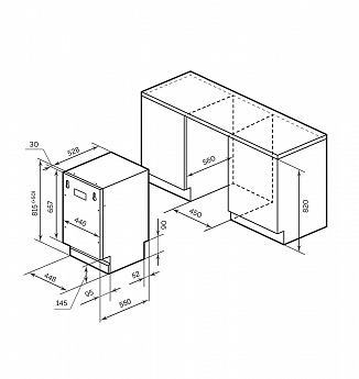 картинка Посудомоечная машина Millen MDW 453  картинка Посудомоечная машина Millen MDW 453