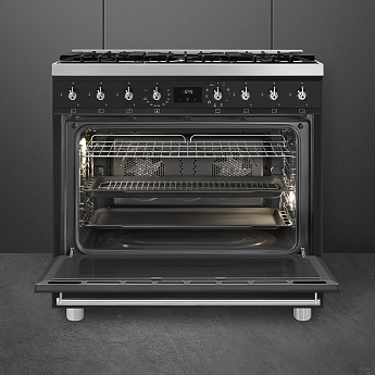 картинка Комбинированная кухонная плита Smeg C9GMMB2  картинка Комбинированная кухонная плита Smeg C9GMMB2