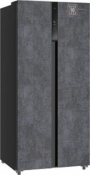 картинка Отдельностоящий холодильник Weissgauff WSBS 500 Inverter NoFrost Rock Glass 