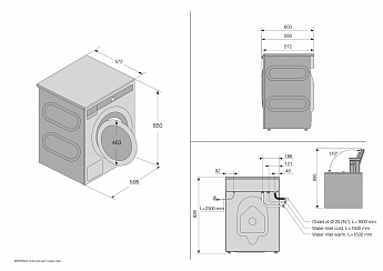 картинка Стиральная машина с паром Asko W7096XG черный графит  картинка Стиральная машина с паром Asko W7096XG черный графит