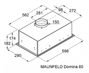 картинка Кухонная вытяжка Maunfeld DOMINA 60 WHITE  картинка Кухонная вытяжка Maunfeld DOMINA 60 WHITE