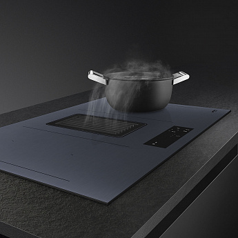 картинка Варочная панель с вытяжкой Smeg HOBD182DG Neptune Grey   картинка Варочная панель с вытяжкой Smeg HOBD182DG Neptune Grey