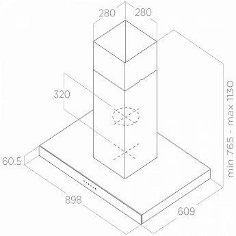 картинка Кухонная вытяжка Elica JOY ISLAND BLIX/A/90 