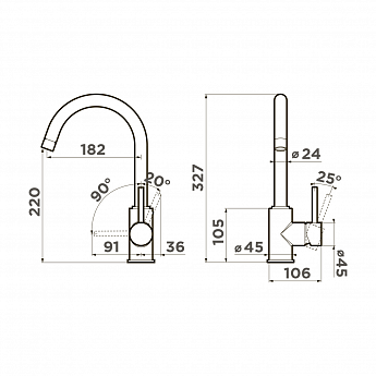 картинка Смеситель Omoikiri SHINAGAWA 
