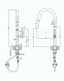 картинка Смеситель Rivelato Asti 3972500 antracite/oro  картинка Смеситель Rivelato Asti 3972500 antracite/oro