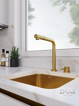 картинка Смеситель Emar ЕС - 7027 PVD Golden  картинка Смеситель Emar ЕС - 7027 PVD Golden