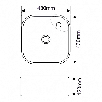 картинка Раковина Melana MLN-78112, белый 