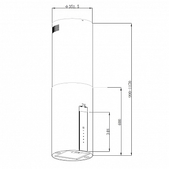 картинка Кухонная вытяжка Korting KHA 35808 DW Cylinder  картинка Кухонная вытяжка Korting KHA 35808 DW Cylinder