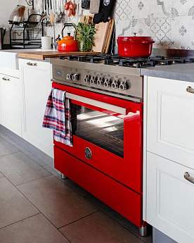 картинка Комбинированная кухонная плита Bertazzoni PRO96L1EROT красная  картинка Комбинированная кухонная плита Bertazzoni PRO96L1EROT красная
