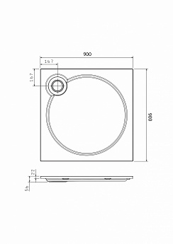 картинка Поддон Florentina Квадратный П-1 80*80 