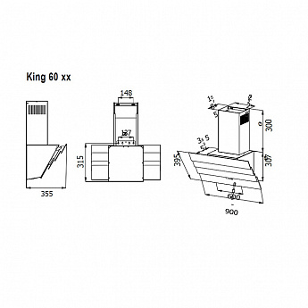 картинка Кухонная вытяжка Evelux KING 60 WG  картинка Кухонная вытяжка Evelux KING 60 WG