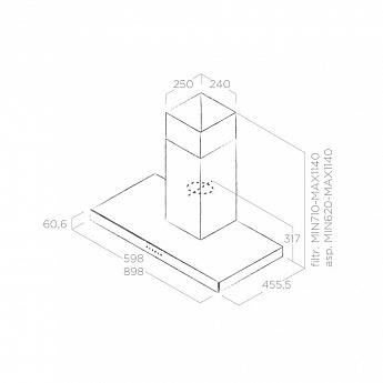 картинка Кухонная вытяжка Elica JOY WHIX/A/90 