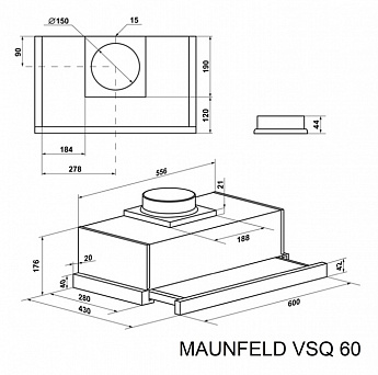 картинка Кухонная вытяжка Maunfeld VSQ 60 INOX/GLASS WHITE  картинка Кухонная вытяжка Maunfeld VSQ 60 INOX/GLASS WHITE