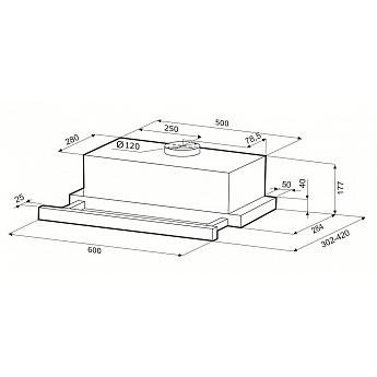 картинка Кухонная вытяжка Krona KAMILLA 600 GLASS BLACK  картинка Кухонная вытяжка Krona KAMILLA 600 GLASS BLACK