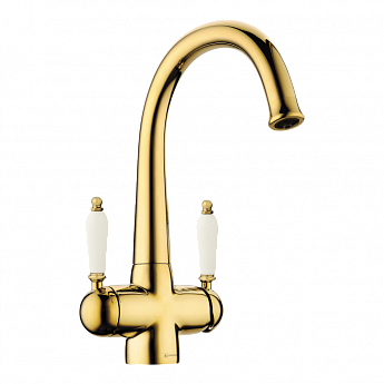 картинка Смеситель Omoikiri OKINAWA-2-G золотой 