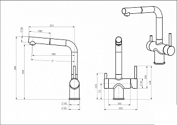 картинка Смеситель Emar Pvd ЕС - 7026 PVD DARK  картинка Смеситель Emar Pvd ЕС - 7026 PVD DARK