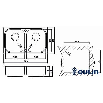 картинка Мойка для кухни Oulin OL-S8905  картинка Мойка для кухни Oulin OL-S8905